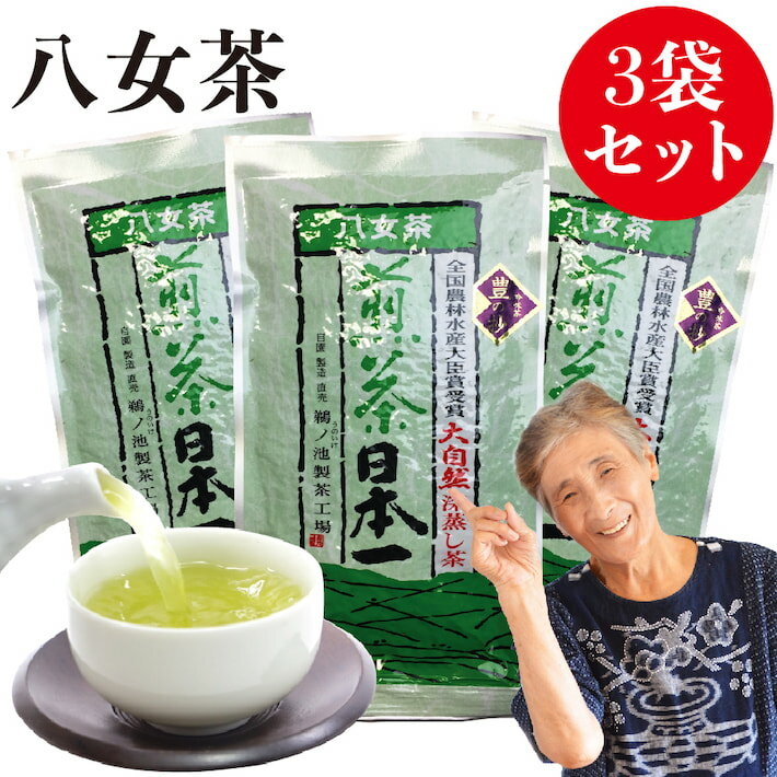 2024 新茶 八女茶 煎茶 送料無料 100g 3袋セット メール便 豊の抄 茶葉 お茶 緑茶 日本茶 茶葉 煎茶 国産 冷茶 一番茶 深蒸し煎茶 茶 葉 お取り寄せ お土産 九州産 鵜ノ池製茶