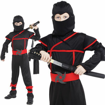 楽天uofeshop【即納】【08月25日再再入荷】ハロウィン 衣装 子供 コスプレ 男の子 女の子 忍者 赤忍 ステルス カモフラージュコスプレ衣装スパイ しのび キッズ コスチューム 戦闘服 ハロウィン 仮装 衣装 憧れの忍者に変身 忍者 コスプレ 男の子 キッズ 学園祭 時代劇 子ども用halloween