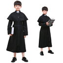 \\返品、交換無料//ハロウィン 衣装 子供 神父様 コスプレ 男の子 教会 魔法使い吸血鬼 悪魔 仮装 コスチューム ハロウィンパーティー ハロウイン イベント ハロウィーン 可愛い コスプレ ウィッチ プリンセス 仮装 コスチューム(3)