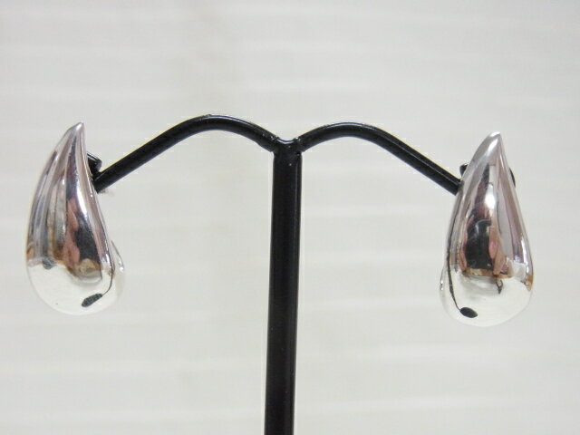 シルバー ティアドロップ カール ピアス SILVER925