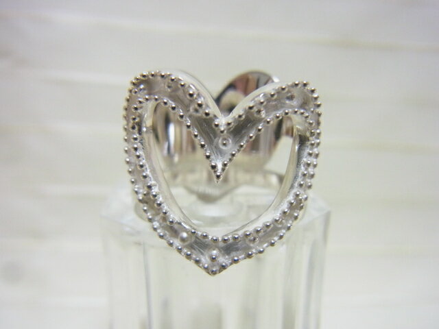 シルバー ラージ ダブルハート リング SILVER925