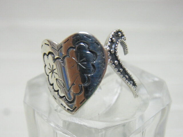 シルバ ダブル ハート リング SILVER925 イブシ