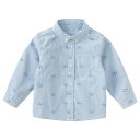 男の子 キッズ 子供服 トップス 長袖 シャツ 襟付き 青 ブルー 制服 前ボタン 通園 通学 普段着 フォーマル 発表会 結婚式 春 秋 冬 80 90 100 110 120 130 140 cm db3241887 dave&bella デイブベラ
