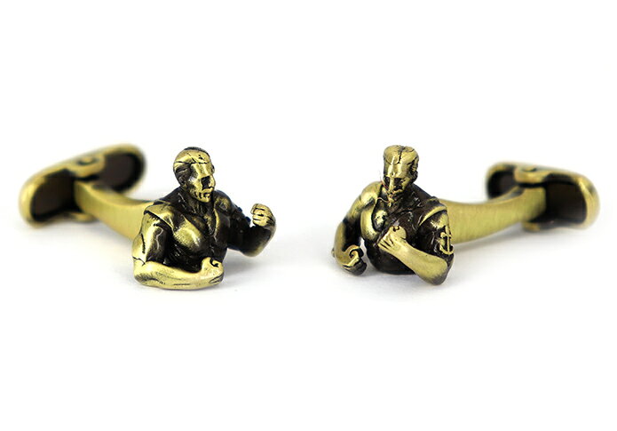 カフスボタン専門店 cuffs kingdomのブロンズ 像 ダンディな 男 カフスボタン 【 銅色 】 【 ユニーク系 男女 おすすめ おしゃれ 男女 営業マン 趣味 結婚式 スーツ 人気 カフリングス プレゼント ギフト 入園式 入学式 成人式 】｜アングル3