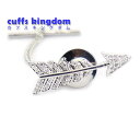 ■弓矢 タイタック& ラペルピン 2way仕様 【 銀色 】 ( タイタック ラペルピン ) チェーン付 ■シルバー系 男女 カフリングス 営業マン