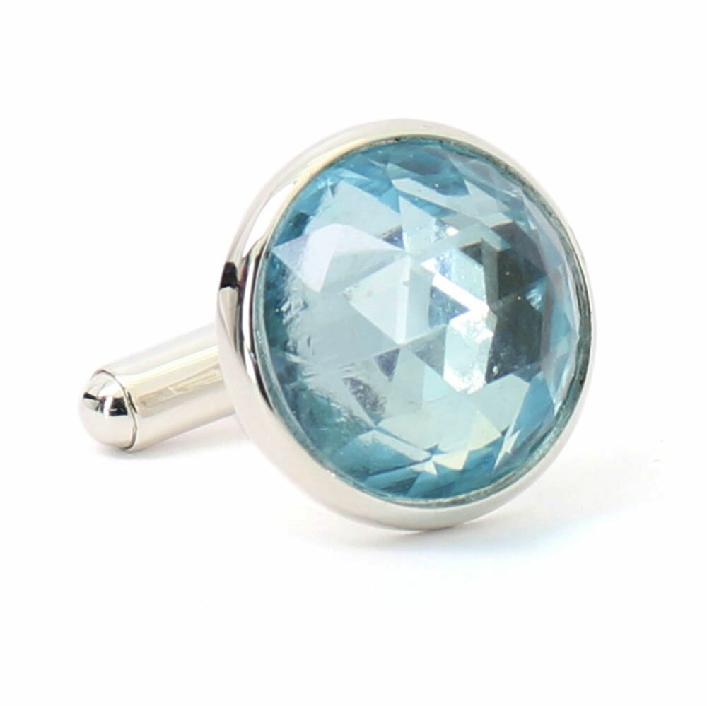 高級天然石【トパーズ】天空藍 カフスボタン 台座 925 シルバーアクセ ★ケース付 ブランド ★critical パワーストーン【 グリーン おしゃれ 男女 ...