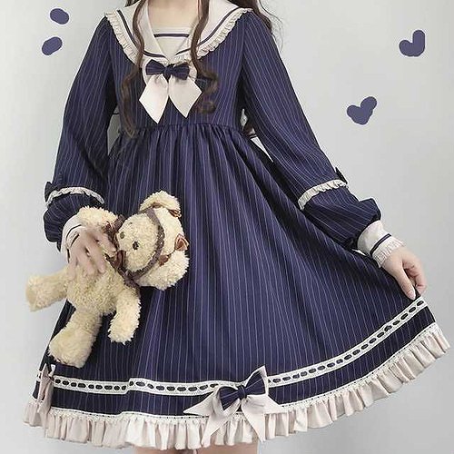 ロリィタ ワンピース ロリータワンピース クラシカル 長袖 ゆめかわ ワンピース ゆめかわいい 服 病みかわいい ワンピース ゴシック ワンピース ゴシック系 ゴシックファッション クラシカル ワンピース ロリータワンピース コスプレ ロリータファッション 夢ワンピ