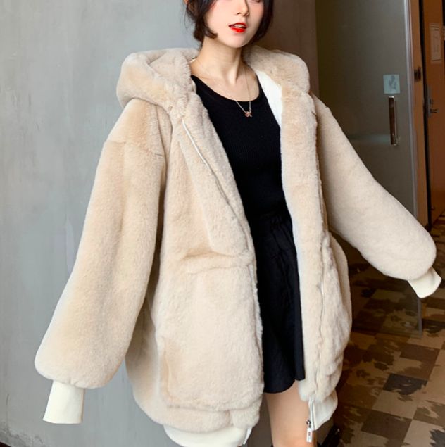 もこもこ アウター ボアブルゾン ボアジャケット あったか 秋 冬 レディース ベージュ ジップアップ フード 冬アウター 大きいサイズ 2020冬 新着 トレ定 ジャケット アウター