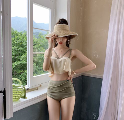 水着 体型カバー 可愛い ビキニ レディース 水着 セクシー フリル 小胸 水着 お腹 隠せる 体型カバー 水着 タンキニ 水20 水30 水40