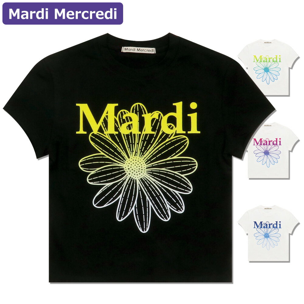 マルディメクルディ Mardi Mercredi Tシャツ CROPPED TSHIRT FLOWERMARDI GRADATION 半袖 レディース 韓国 ファッション アパレル 母の日のサムネイル
