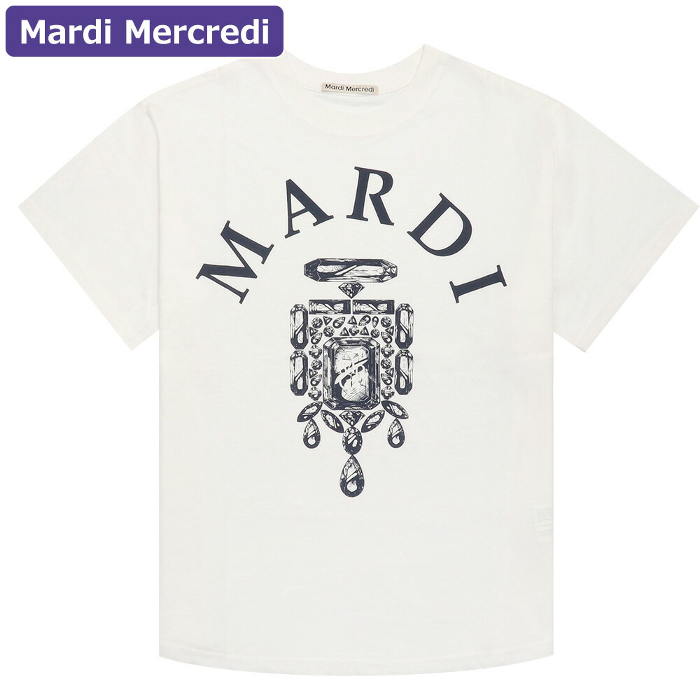 マルディメクルディ Mardi Mercredi Tシャツ TSHIRT BIJOU MARDI IVORY NAVY 半袖 レディース 韓国 ファッション アパレルのサムネイル