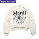 マルディメクルディ Mardi Mercredi スウェット SWEATSHIRT RAGLAN FLOWERMARDI OATMEAL BLACK 長袖 レディース 韓国 ファッション アパレル クロップド丈