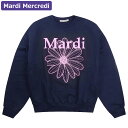 マルディメクルディ Mardi Mercredi スウェット SWEATSHIRT FLOWERMARDI NAVY LAVENDER 長袖 レディース 韓国 ファッション アパレル