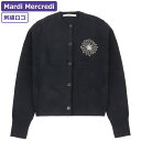 マルディメクルディ Mardi Mercredi ニット CASHMERE BLENDED CARDIGAN ROUND NECK BLACK LATTE カー...