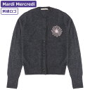 マルディメクルディ Mardi Mercredi ニット CASHMERE BLENDED CARDIGAN ROUND NECK CHARCOAL PINK ...