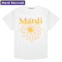 マルディメクルディ Mardi Mercredi Tシャツ TSHIRT FLOWERMARDI WHITE TANGERINE 半袖 レディース 韓国 ファッション アパレル