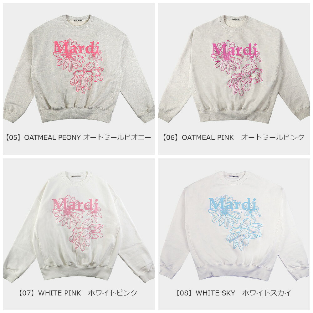 マルディメクルディ Mardi Mercredi スウェット SWEATSHIRT TRIPLE FLOWER 長袖 レディース 韓国 ファッション アパレル