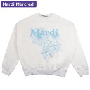 マルディメクルディ Mardi Mercredi スウェット SWEATSHIRT TRIPLE FLOWER WHITE SKY 長袖 レディース 韓国 ファッション アパレル