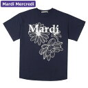 マルディメクルディ Mardi Mercredi Tシャツ TSHIRT TRIPLE FLOWER NAVY WHITE 半袖 レディース 韓国 ファッション アパレル