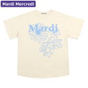 マルディメクルディ Mardi Mercredi Tシャツ TSHIRT TRIPLE FLOWER BUTTER ASHBLUE 半袖 レディース 韓国 ファッション アパレル