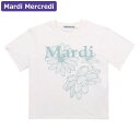 マルディメクルディ Mardi Mercredi Tシャツ SLIM TSHIRT TRIPLE FLOWER CREAM MOSSGREEN 半袖 レディース 韓国 ファッション アパレル スリムサイズ