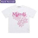 マルディメクルディ Mardi Mercredi Tシャツ SLIM TSHIRT TRIPLE FLOWER WHITE PINK 半袖 レディース 韓国 ファッション アパレル スリムサイズ