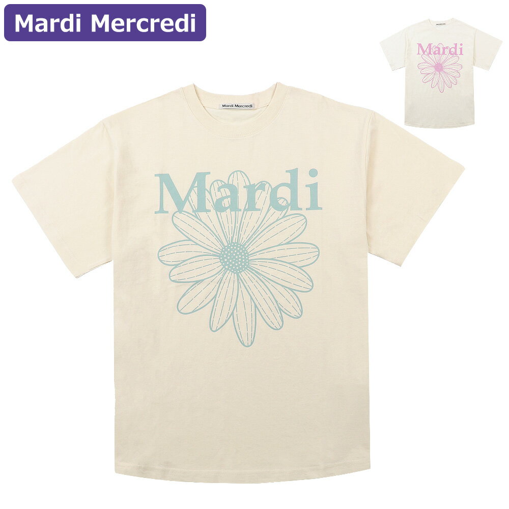 マルディメクルディ Mardi Mercredi Tシャツ TSHIRT FLOWERMARDI 半袖 レディース 韓国 ファッション アパレルのサムネイル