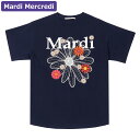 マルディメクルディ Mardi Mercredi Tシャツ TSHIRT FLOWERMARDI BLOSSOM NAVY IVORY 半袖 レディース 韓国 ファッション アパレル