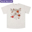 マルディメクルディ Mardi Mercredi Tシャツ TSHIRT FLOWERMARDI BLOSSOM OATMEAL TAUPE 半袖 レディース 韓国 ファッション アパレル