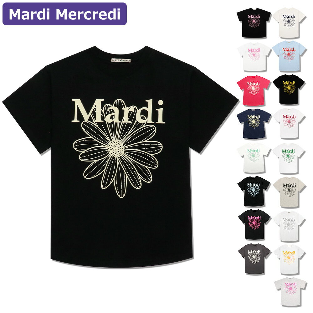 マルディメクルディ MARDI MERCREDI Tシャツ 半袖 TSHIRT FLOWERMARDI 韓国 ファッションのサムネイル