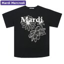マルディメクルディ Mardi Mercredi Tシャツ TSHIRT TRIPLE FLOWER BLACK IVORY 半袖 レディース 韓国 ファッション アパレル