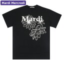 マルディメクルディ Mardi Mercredi Tシャツ UNISEX TSHIRT TRIPLE FLOWER BLACK IVORY 半袖 レディース 韓国 ファッション アパレル