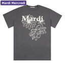 マルディメクルディ Mardi Mercredi Tシャツ UNISEX TSHIRT TRIPLE FLOWER CHARCOAL IVORY 半袖 レディース 韓国 ファッション アパレル