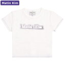 マーティンキム Matin Kim Tシャツ MATIN SHADE LOGO CROP TOP WHITE 半袖 レディース 韓国 ファッション アパレル クロップド丈 スリムサイズ