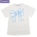  RONRON TVc BIG RIBBON LINE T SHIRT RR3237WM WHITE MELANGE  fB[X ؍ t@bV Ap