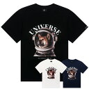 ヴィム VYM Tシャツ THE ASTRONAUT SHIBA INU 半袖 レディース メンズ 男女兼用 韓国 ファッション ブランド ロゴ 黒 白 紺 犬...