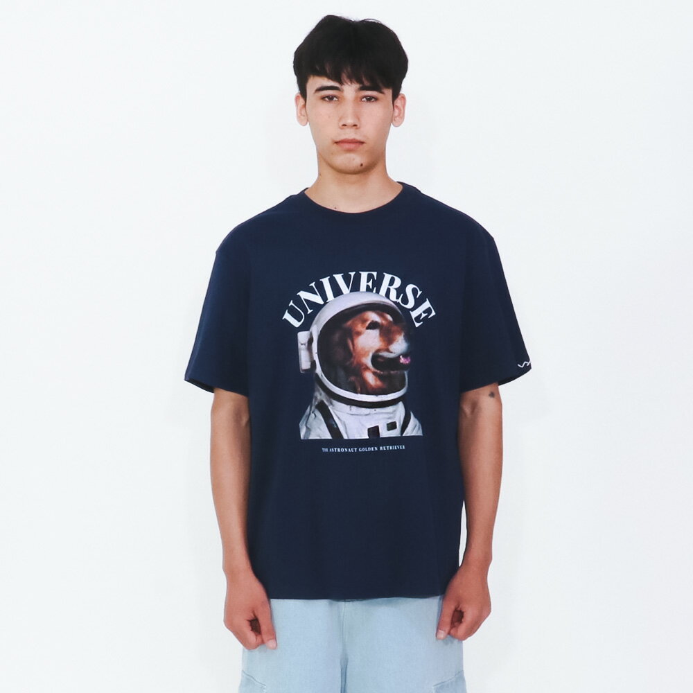VYM  Ⱦµ T THE ASTRONAUT GOLDEN RETRIEVER NAVY  ǥ ˽ ڹ եå ֥   ͥӡ    ǥȥС ȥС