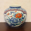 【送料無料】有田焼 木甲割染錦あじさい絵花瓶(木箱付) 18-094