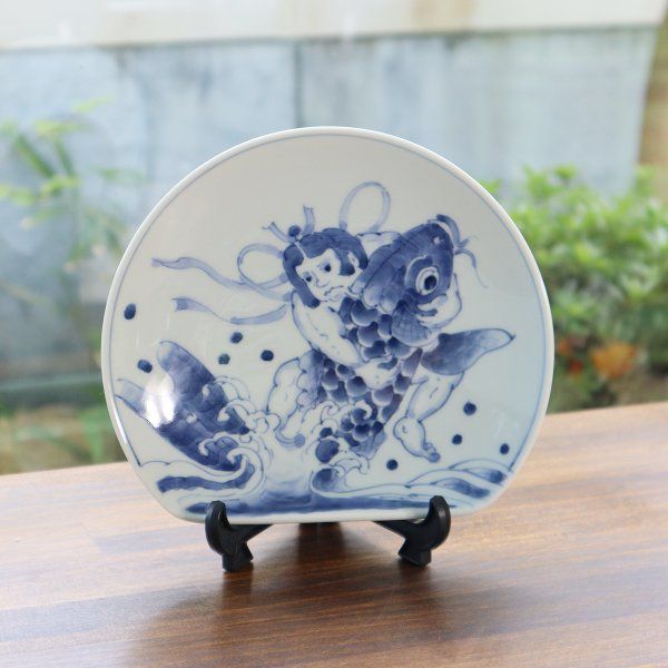 Rakuten - 有田焼　飾り皿　金太郎鯛　皿立付
