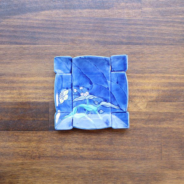 Rakuten - 有田焼　糸巻皿（小）　つゆ草