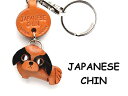 狆(チン) キーホルダー【レザー 本革 VANCA バンカクラフト革物語 国産 ハンドメイド 贈り物 即納】