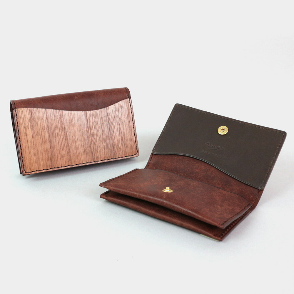 VARCO REAL WOOD デザインカードケース プエブロ イタリア 名刺入れ メンズ レディース 革 本革 ヌメ革 革製 レザー 木 木製 天然木 日本製 和柄 革小物 女性用 ブランド かわいい シンプル ビジネス おしゃれ ヴァーコ ギフト プレゼント 父の日 母の日 クリスマス
