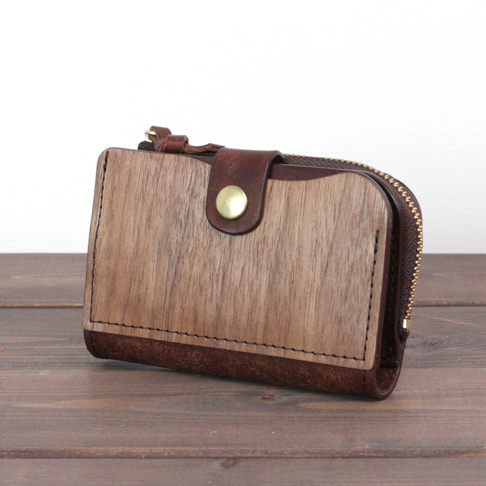 VARCO REAL WOOD キーカードコインケース プエブロ イタリア キーケース キーカバー メンズ レディース 小銭入れ付 カードケース コンパクト 革 本革 レザー 日本製 木製 スマートキー おしゃれ かっこいい シンプル 薄型 ブランド ギフト プレゼント クリスマス