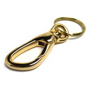 VASEERA スタイリッシュデザイン 57mmナスカン ゴールドコート仕上げシンプルスタイル 30mm二重カンキーホルダー /キーリング /カラビナ 【メンズ...