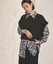 SERVICE PRICE 60割【Audrey and John Wad】オードリーアンドジョンワッド DIFFERENT MATERIAL SWITCHING SHORT PULLOVER | レディース カットソー クルーネック クルーネックカットソー ショート丈 ショート丈カットソー プルオーバー ショート丈プルオーバー 日本製