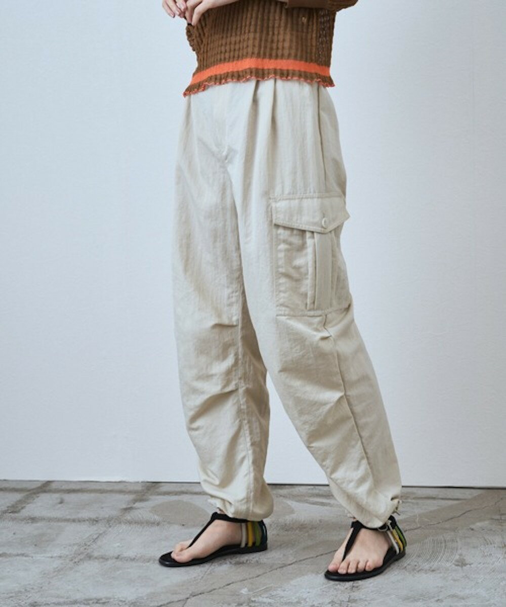 SALE セール 50 OFF【Audrey and John Wad】オードリーアンドジョンワッド HEAVY NYLON CARGO PANTS レディース パンツ カーゴ カーゴパンツ ナイロン ナイロンパンツ ナイロンカーゴパンツ イージー イージーパンツ イージーカーゴパンツ シンプル ブランド