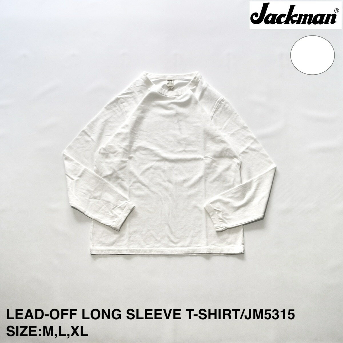 ジャックマン LEAD-OFF LONG SLEEVE T-SHIRT | メンズ Tシャツ メンズTシャツ ロンT クルーネック クルーネックTシャツ クルーネックロンT リードオフ リードオフTシャツ リードオフロンT カジュアル カットソー シンプル ブランド 無地 無地Tシャツ 日本製