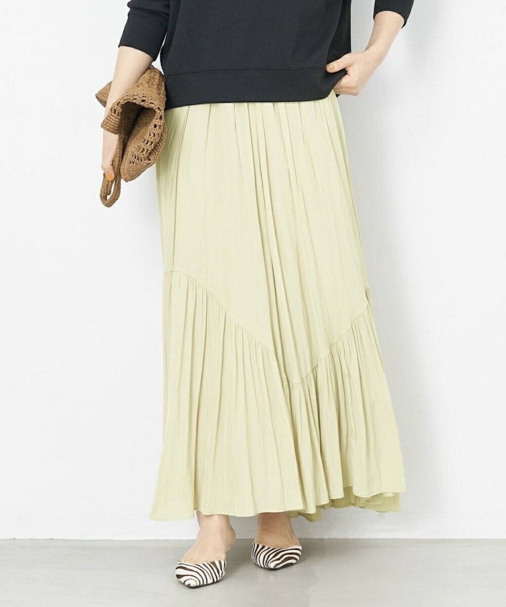 【MICA&DEAL】マイカアンドディール TUCK GATHER MEMORY SKIRT | レディース スカート レディーススカート タック タックスカート ギャザー ギャザースカート タックギャザースカート メモリー メモリースカート ウエストゴム ウエストゴムスカート シンプル ブランド 日本製のサムネイル