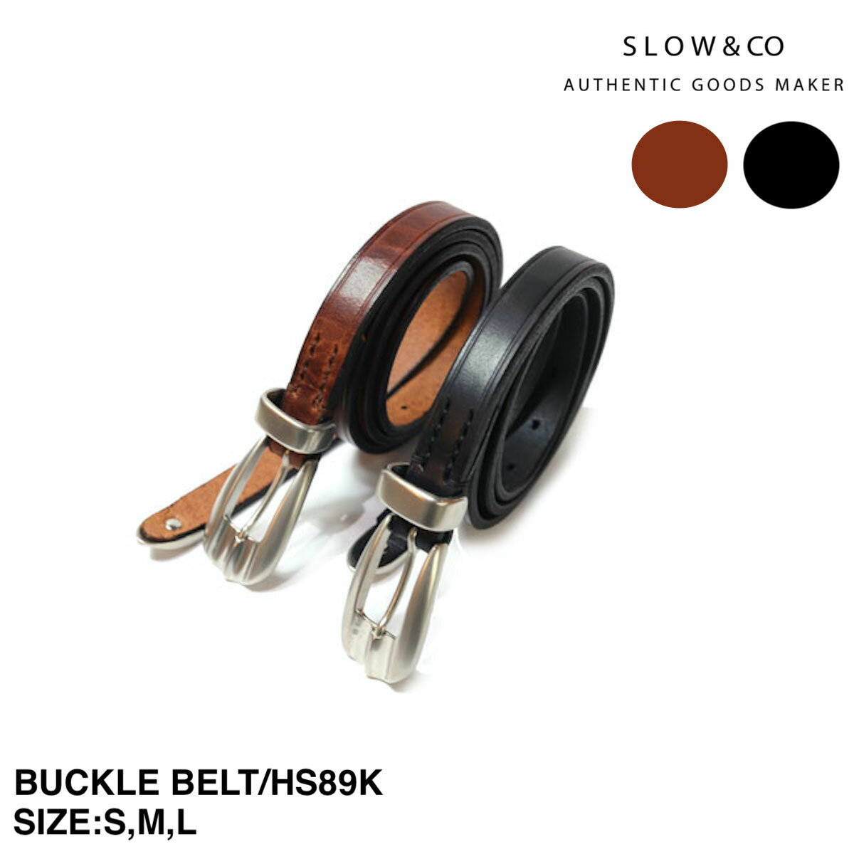 バックルベルト ベルト（メンズ） 【SLOW】スロウ -HERBIE- BUCKLE BELT | メンズ ベルト メンズベルト レザー レザーベルト バックル バックルベルト 革 革ベルト ハービー ハービーベルト シンプル ブランド 日本製