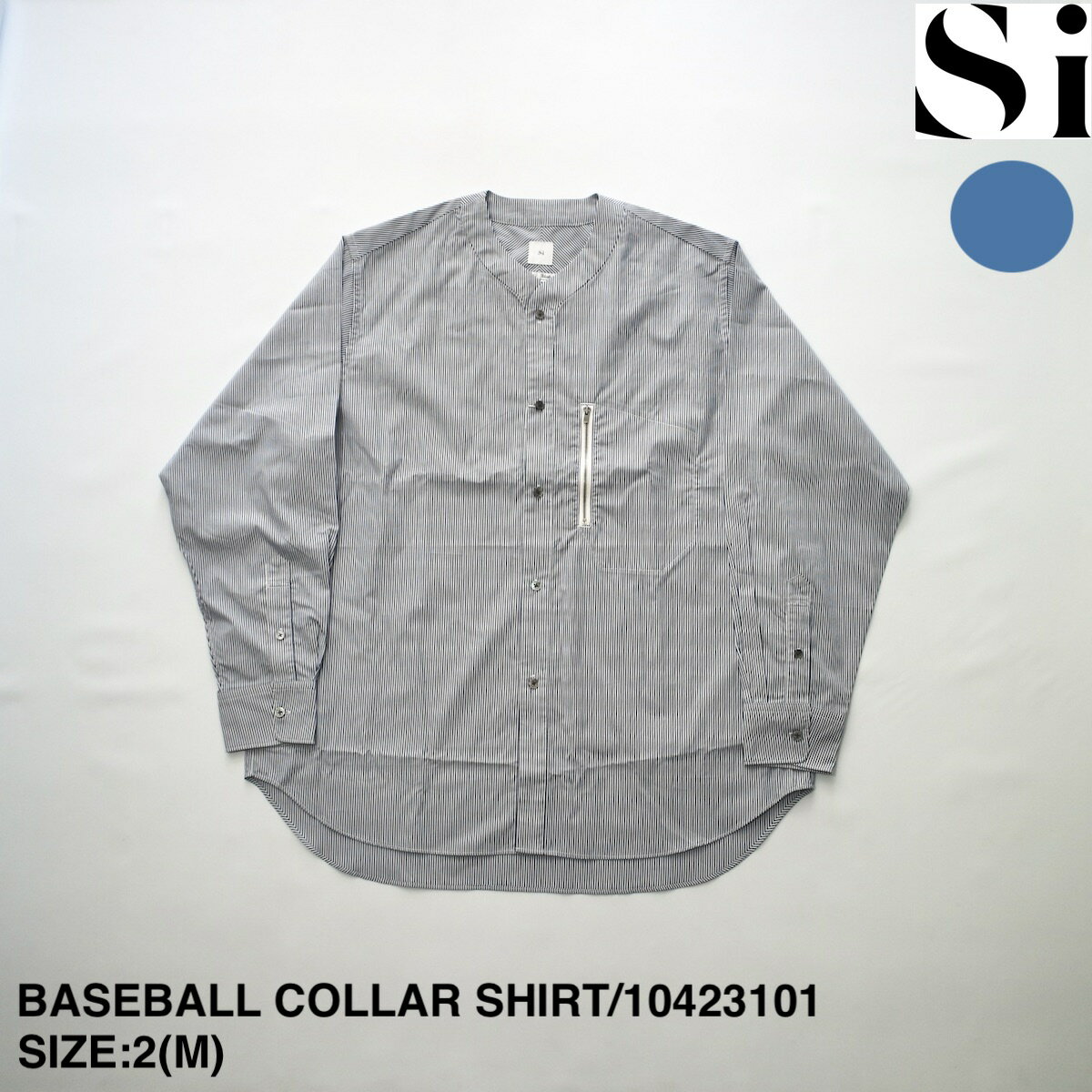 SALE セール 30%OFFエスアイ BASEBALL COLLAR SHIRT | メンズ シャツ メンズシャツ ベースボール ベースボールシャツ ベースボールカラー ベースボールカラーシャツ ストライプ ストライプシャツ カジュアル カジュアルシャツ シンプル ブランド